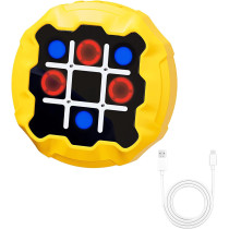 Tendry 3-in-1 Tic Tac Toe LED Travel Game for Kids & Adults - Yellow