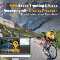 4K Action Camera with GPS, Wireless Bike Speedometer & 64GB Card - Grey