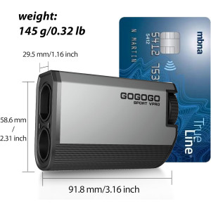 Gogogo Sport Vpro PocketPin 01 : Télémètre Golf Rechargeable 1200y