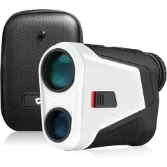 WOSPORTS Télémètre Golf Rouge OLED 1200 Yards 7X Zoom avec Inclinaison et Fixation Magnétique Vibrante
