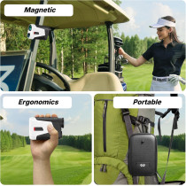 WOSPORTS Red OLED Golf Rangefinder 1200Y, 7X Magnification, Slope