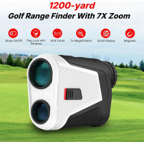 WOSPORTS Red OLED Golf Rangefinder 1200Y, 7X Magnification, Slope