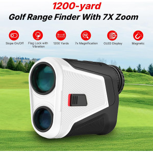 WOSPORTS Télémètre Golf OLED 1200Y 7X Magnification Slope