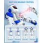 SONOMO Robot Programmable RC 2.4GHz avec Contrôle Gestuel pour Enfants 6-9 Ans - Version Améliorée Bleu/Blanc