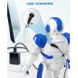 SONOMO RC Programmable Robot Toy for Kids 6-9, Gesture Control 2.4GHz, Upgraded Blue & White Version