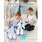 SONOMO RC Programmable Robot Toy for Kids 6-9, Gesture Control 2.4GHz, Upgraded Blue & White Version