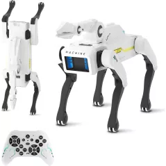 Robot Chien Interactif avec Griffe - Contrôle Vocal, 30+ Actions, Télécommande, Durable, Dès 6 Ans