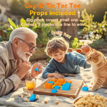 Rechargeable Tic Tac Toe & Brain Games - Portable Digital Puzzle Toy