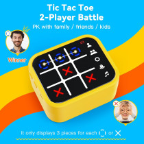 Rechargeable Tic Tac Toe & Brain Games - Portable Digital Puzzle Toy