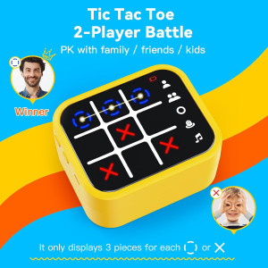 Jeu Tic Tac Toe Rechargeable avec 5 Jeux Mémoire - Portable