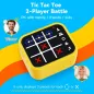 Jeu de Tic Tac Toe Rechargeable Jaune avec 5 Jeux de Mémoire Électronique Portable pour Enfants et Adultes