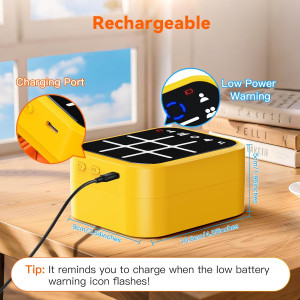Jeu Tic Tac Toe Rechargeable avec 5 Jeux Mémoire - Portable