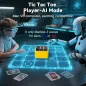 Jeu de Tic Tac Toe Rechargeable Jaune avec 5 Jeux de Mémoire Électronique Portable pour Enfants et Adultes