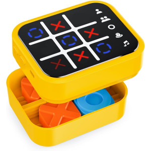 Jeu Tic Tac Toe Rechargeable avec 5 Jeux Mémoire - Portable