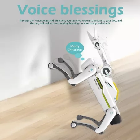 8008 Robot Chien Intelligent, Chiot Robotique AI, Télécommande, Actions Programmables, Jouet Interactif Amusant