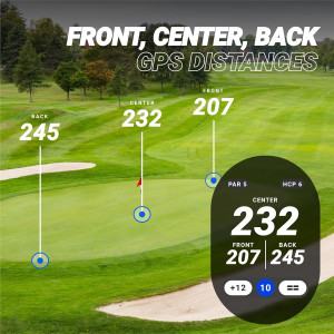 Blue Tees Playmaker+ GPS Golf Watch – AMOLED, 42,000+ Courses, IP67