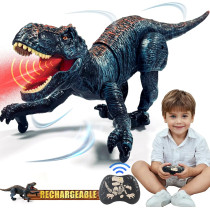 Sunrad Remote Control T-Rex Dinosaur Toy for Kids with Light & Roar