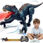 Sunrad Remote Control T-Rex Dinosaur Toy with Spray, Light & Roar – RC Robot for Kids 3-12 Years