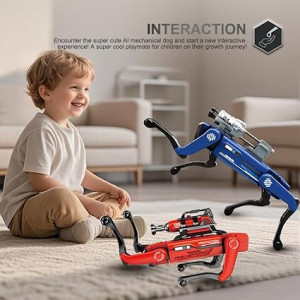 8021 AI Robot Dog with Voice Control, Spray, Dance & STEM Toy for Kids