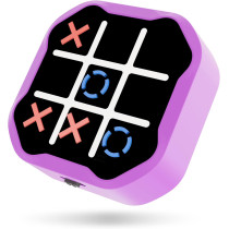 3-in-1 Electronic Tic Tac Toe Game - Handheld Travel Toy, Purple