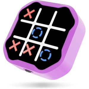Jeu de Tic Tac Toe Électronique 3-en-1 Violet Portable
