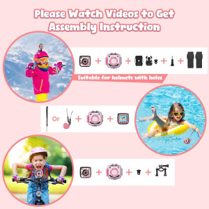 PROGRACE Kids Waterproof Camera for Girls - 1080P HD Underwater Camcorder
