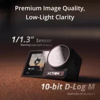 DJI Osmo Action 4 Essential Combo - Caméra d'Action Étanche 4K/120fps, Capteur 1/1.3, 10-bit, 160 min autonomie