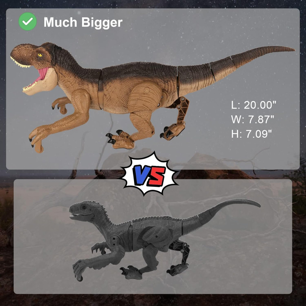 Realistic Remote Control T-Rex Dinosaur Toy for Kids Ages 3-12