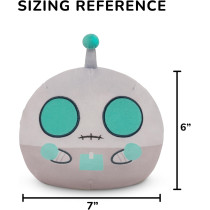 TeeTurtle Invader Zim 6 Reversible Gir Plushie - Robot & Dog Design