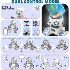 Robot Aikmi Rechargeable avec Projecteur & Capteur de Geste
