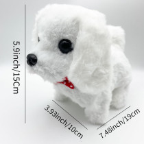 Chien Robot AI 2025 Réaliste Blanc – Cadeau Parfait Adulte