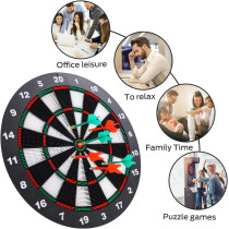 Theefun 16 Safety Dartboard Set with 6 Soft Tip Darts for All Ages