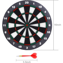 Theefun 16 Safety Dartboard Set with 6 Soft Tip Darts for All Ages