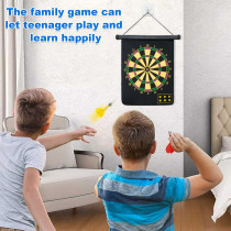 17.5 Large 2in1 Magnetic Darts Board with 24 Darts – Safe Outdoor Game for Kids & Adults