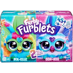 Furby Furblets 2-Pack Pix-Elle & Ooh-Koo, 45+ Sons, Peluches Électroniques Multicolores, 6+ ans