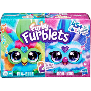 Furby Furblets 2-Pack Mini Friends - Pix-Elle & Ooh-Koo, 45+ Sounds