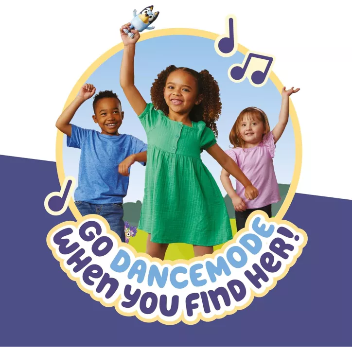 Figurine Électronique Bluey Cache-Cache, Articulée, Musicale avec Mode Danse, Jouet Interactif 3+ ans