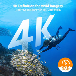 Z10 4K Action Camera 128GB Waterproof Sports Cam with Magnetic Clip