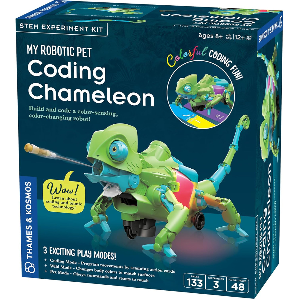 Thames & Kosmos My Robotic Pet: Coding Chameleon STEM Kit for Kids