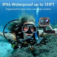 Caméra d'Action 4K 60FPS Écran Tactile 20MP Étanche 40m Grand Angle 170° WiFi Télécommande Zoom 5X