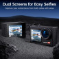 4K 60FPS Action Camera 20MP Waterproof Touchscreen 131FT Underwater EIS WiFi Remote 170° Wide Angle
