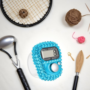 Jowxsx Blue Electronic Finger Tally Counter – Portable Digital Clicker