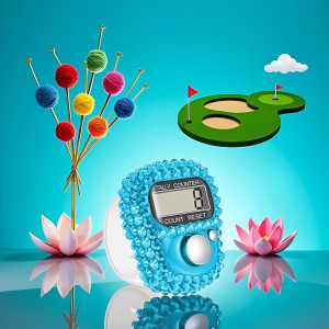 Jowxsx Blue Electronic Finger Tally Counter – Portable Digital Clicker