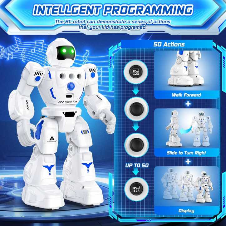 Programmable Remote Control Robot Toy for Kids 3-12 – Walking, Sliding, Singing, Dancing & Gesture Control