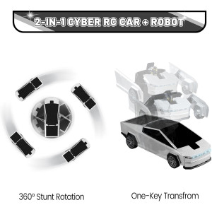 Cyber Transformer RC Car - 360° Rotation Drift Remote Control Toy for Kids