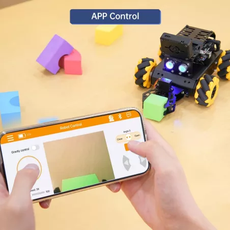 miniAuto AI Vision Robot Car Arduino avec Caméra ESP32, Suivi Ligne, Reconnaissance Couleur, Évitement Obstacle, Kit Éducatif ST