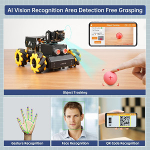 HIWONDER Robot Car Kit with AI Camera & Python for Teens & Adults