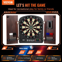 VEVOR Dart Board Cabinet Set – Official Size, Steel Tip, Easy Assembly