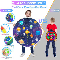 2-in-1 29 LED Dart Board with 12 Sticky Balls & APP Control for Kids