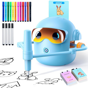 Robot de dessin Montessori pour enfants avec 16 stylos colorés